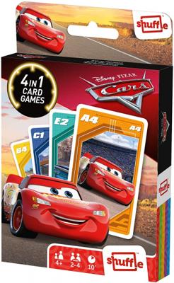 Shuffle kaartspel 4 in 1 Disney Pixar Cars karton 32 delig