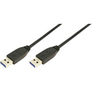 LogiLink USB-kabel USB 3.2 Gen1 (USB 3.0 / USB 3.1 Gen1) USB-A stekker, USB-A stekker 1.00 m Zwart CU0038