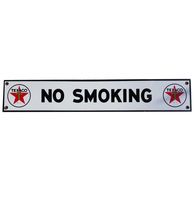 Texaco No Smoking Emaille Bord - 58.5 x 10 cm