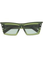 Balmain Eyewear lunettes de soleil teintées à monture carrée - Vert