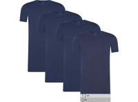 4-pack Cappuccino Blauwe T-Shirt ronde hals - Extra Lange T-shirts - thumbnail