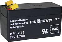 multipower 123578 PB-12-1,2-4,8 MP1,2-12 loodaccu 12 V 1,2 Ah loodvlies (AGM) (B x H x D) 97 x 59 x 43 mm FLA