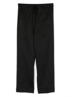 MM6 Maison Margiela Kids pantalon droit à logo brodé - Noir