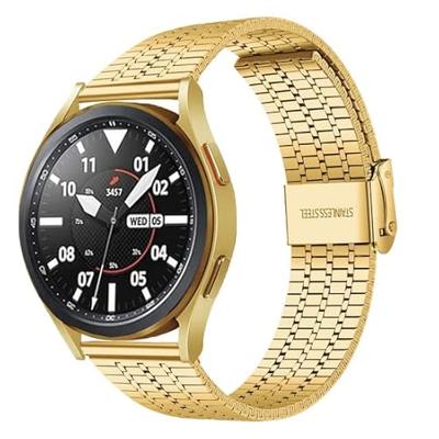By Qubix - Stalen bandje - Goud - Compatible met Xiaomi Redmi Watch 5 Active/Redmi Watch 5 Lite - Compatible Xiaomi bandje