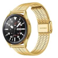 By Qubix - Stalen bandje - Goud - Compatible met Xiaomi Redmi Watch 5 Active/Redmi Watch 5 Lite - Compatible Xiaomi bandje