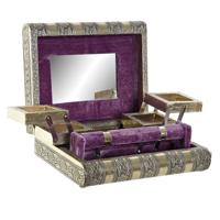 Aluminium sieradendoos/sieradenkist met lades 22,5 cm   -