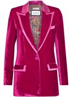 Philipp Plein blazer en velours à bords contrastants - Rose - thumbnail