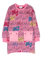 Marc Jacobs Kids robe à logo en maille intarsia - Rose