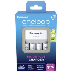 Panasonic Snellader BQ-CC55 + 4x AA Eneloop 2000mAh