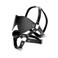 XR Brands Eye Mask Harness with Ball Gag - thumbnail