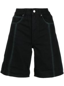 izzue short en jean à patch logo - Noir