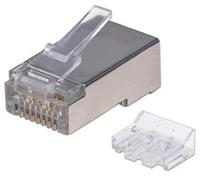 Intellinet Kabel Intellinet Cat6A modulaire RJ45-stekkers Pro Line (50 stuks) 790505 Krimpcontact Aantal polen (sensoren) 8P8C Zilver 50 stuk(s)