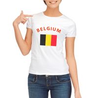 Belgische vlag t-shirt voor dames XL  - - thumbnail