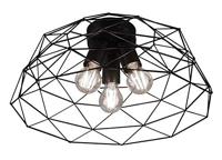 Reality Leuchten Plafondlamp Haval R60713032, metaal zwart, excl. 3x E27