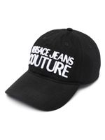 Versace Jeans Couture casquette en coton à logo brodé - Noir