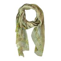 Claudia Sträter sjaal met all over print olijfgroen