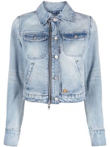 Courrèges veste en jean à fermeture zippée - Bleu