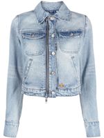 Courrèges veste en jean à fermeture zippée - Bleu - thumbnail