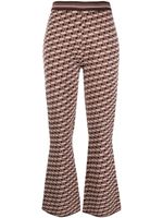 DVF Diane von Furstenberg pantalon en jacquard à motif géométrique - Marron