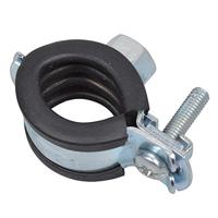Buisklem 1/2' 21-23 mm verzinkt schroefpijpklem profielrubber beugelklem