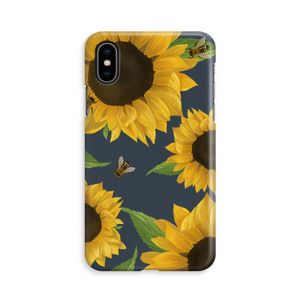 Sunflower and bees: iPhone Xs Volledig Geprint Hoesje