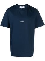 MSGM t-shirt en coton à logo imprimé - Bleu - thumbnail