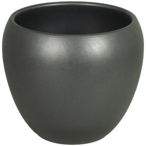 Floran Plantenpot - antraciet - mat - keramiek - 14 x 11 cm   -