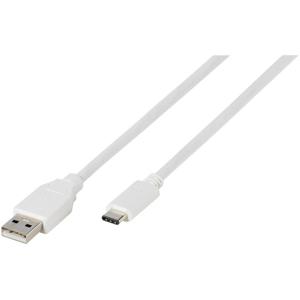 Vivanco USB-kabel USB 2.0 USB-A stekker, USB-C stekker 1.20 m Wit 38756