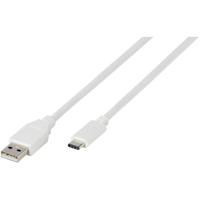 Vivanco USB-kabel USB 2.0 USB-A stekker, USB-C stekker 1.20 m Wit 38756