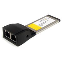StarTech.com EC2000S 2-poorts Gigabit Ethernet ExpressCard, laptop netwerkkaart met twee poorten, ExpressCard (34 mm) 2 x RJ-45 (bus)