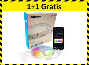 Etiger slimme LED strip RGB - IP65 - 5 meter 1+1 Gratis