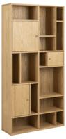 Boekenkast Huub Spaanplaat Naturel 90x180cm - Giga Living