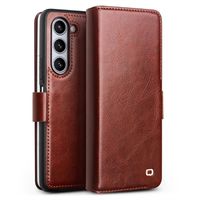 Samsung Galaxy Z Fold5 Qialino Classic Wallet Leren Hoesje - Donkerbruin