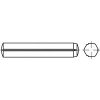 TOOLCRAFT TO-5437512 Cilindrische kerfstift 5 mm Staal 100 stuk(s)