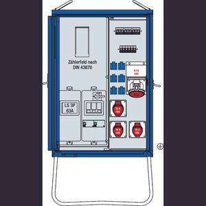 AS Schwabe A-V-E 2 44 kVA Bouwstroomverdeler 61832 400 V 80 A