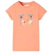Kindershirt 104 perzikkleurig