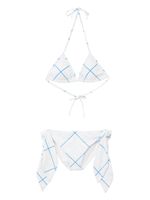 Burberry bas de bikini à carreaux - Blanc - thumbnail