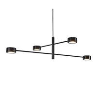 Nordlux Clyde hanglamp | vierlichts | ingebouwd LED | A+ | draaibaar | zwart