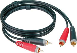 KLOTZ AIS GmbH AT-CC0100 audio kabel 1 m 2 x RCA Zwart, Rood