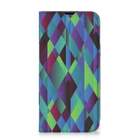 iPhone 14 Stand Case Abstract Green Blue - thumbnail