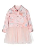 Lapin House robe en tulle à imprimé graphique - Rose