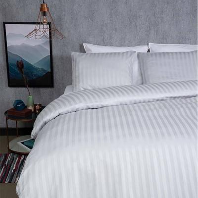 Dekbed Discounter Satin Stripes - Zilver Grijs Lits-jumeaux (240 x 200/220 cm + 2 kussenslopen) Dekbedovertrek