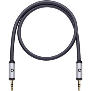 Oehlbach i-Connect J-35 Jackplug Audio Aansluitkabel [1x Jackplug male 3,5 mm - 1x Jackplug male 3,5 mm] 0.50 m Zwart Vergulde steekcontacten