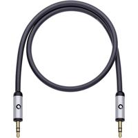 Oehlbach i-Connect J-35 Jackplug Audio Aansluitkabel [1x Jackplug male 3,5 mm - 1x Jackplug male 3,5 mm] 0.50 m Zwart Vergulde steekcontacten - thumbnail