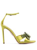 Aquazzura sandales Medusa 110 mm à fini satiné - Vert