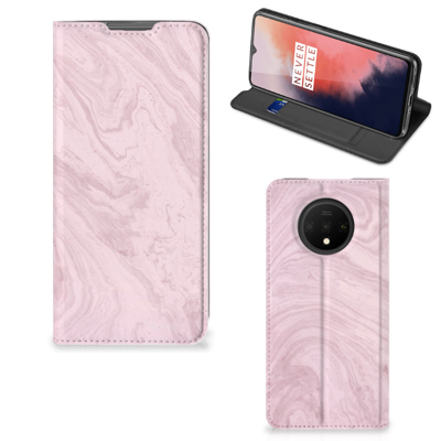 OnePlus 7T Standcase Marble Pink - Origineel Cadeau Vriendin OnePlus 7T Standcase Marble Pink - Origineel Cadeau Vriendin