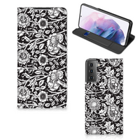 Samsung Galaxy S21 Plus Smart Cover Black Flowers