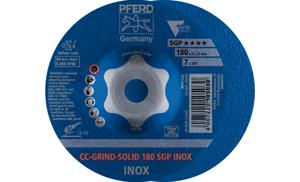 PFERD 64189180 CC-GRIND-SOLID 180 SGP INOX Schuurschijf Diameter 180 mm Boordiameter 22.23 mm 10 stuk(s)