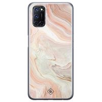 Oppo A92 siliconen hoesje - Marmer waves