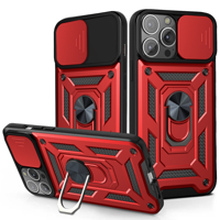 iPhone 16 Plus hoesje - Backcover - Rugged Armor - Camerabescherming - Extra valbescherming - TPU - Rood